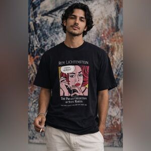 Roy Lichtenstein Bellagio Gallery Steve Martin Art Tee 2001 Pop Art Rare